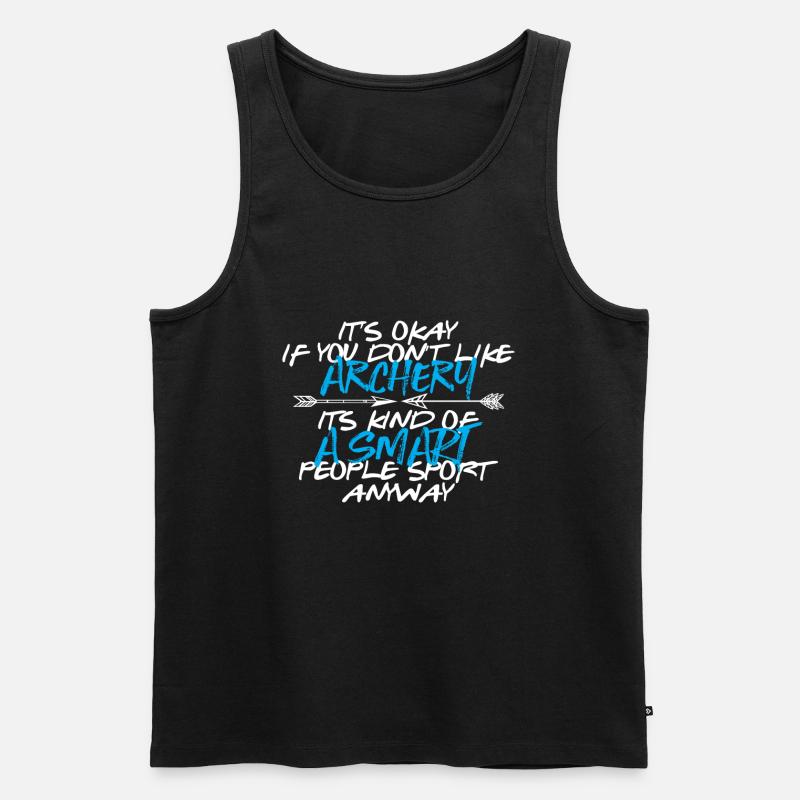 Bogenschießen Spruch englisch - Männer Premium Bio Tank Top - Schwarz