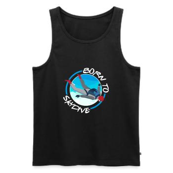 Né à Skydive - Débardeur bio Premium Homme - noir - Devant - Michal (187cm)