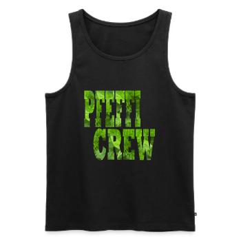 Pfeffi Crew hier ist euer Lustiges Party Outfit - Männer Premium Bio Tank Top - Schwarz - Vorne - Michal (187cm)