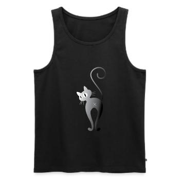 Cat Cat Cats Cat Friend Cat Kitty - Men's Premium Organic Tank Top - black - Front - Michal (187cm)