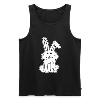 Hasen Lustiges Design Hase Häschen Fun Geschenk - Männer Premium Bio Tank Top - Schwarz - Vorne - Michal (187cm)