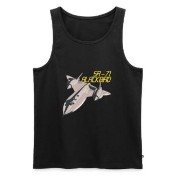 SR71 Stealth Jet USA Flag Blackbird July 4 - Men's Premium Organic Tank Top - black - Front - AI Model Male 178 light (178cm)