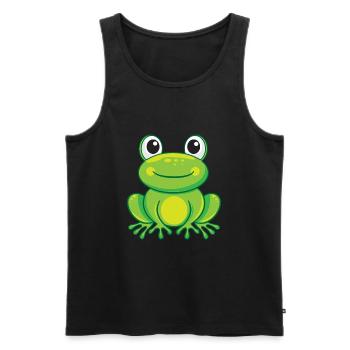 Niedlicher Frosch Lustiges Froschkost�m Niedliches - Männer Premium Bio Tank Top - Schwarz - Vorne - AI Model Male 178 light (178cm)