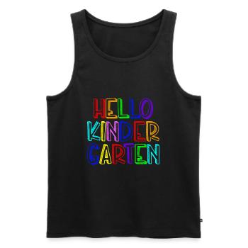 Hallo Kindergarten Doodle Art Neuer Vorkindergarte - Männer Premium Bio Tank Top - Schwarz - Vorne - Michal (187cm)