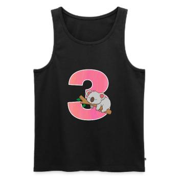 Koala B�r M�dchen 3. Geburtstag drehen 3 koala - Männer Premium Bio Tank Top - Schwarz - Vorne - AI Model Male 178 light (178cm)