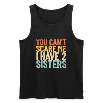Sie k�nnen mich nicht erschrecken, ich habe 2 Schw - Männer Premium Bio Tank Top - Schwarz - Vorne - Michal (187cm)