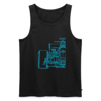 Formel Renncar schematische Rennwagen-Formel-Renns - Männer Premium Bio Tank Top - Schwarz - Vorne - Michal (187cm)