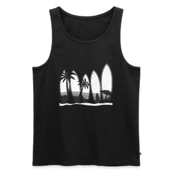 Surfbretter Strandurlaub Surfen Liebhaber Surfer - Männer Premium Bio Tank Top - Schwarz - Vorne - Michal (187cm)