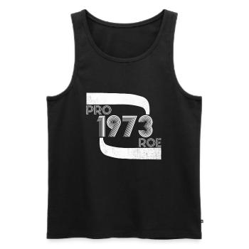 Pro Roe 1973 Retro Frauenrechte Feminist - Männer Premium Bio Tank Top - Schwarz - Vorne - Michal (187cm)