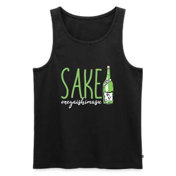 Sake Onegaishimasu Sake bitte willen Liebhaber Jap - Männer Premium Bio Tank Top - Schwarz - Vorne - Michal (187cm)