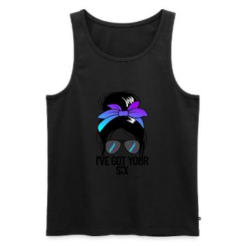 Ich habe dein sechs chaotisches Br�tchen Selbstmor - Männer Premium Bio Tank Top - Schwarz - Vorne - AI Model Male 178 light (178cm)