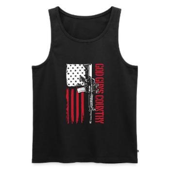 Gott Waffen Land AR15 Waffenrechte 2. �nderung - Männer Premium Bio Tank Top - Schwarz - Vorne - Michal (187cm)