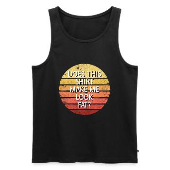 Retro macht dieses Shirt mich fett aus - Männer Premium Bio Tank Top - Schwarz - Vorne - Michal (187cm)