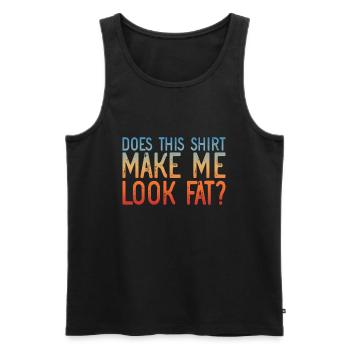 Retro macht dieses Shirt mich fett aus - Männer Premium Bio Tank Top - Schwarz - Vorne - Michal (187cm)