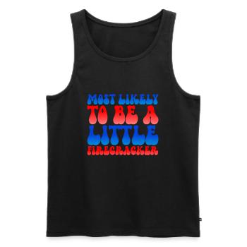 Am wahrscheinlichsten ist der kleine Feuer Cracker - Männer Premium Bio Tank Top - Schwarz - Vorne - Michal (187cm)