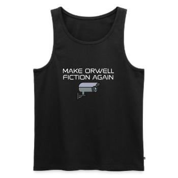 Machen Sie Orwell Fiction wieder libert�r Orwellia - Männer Premium Bio Tank Top - Schwarz - Vorne - AI Model Male 178 light (178cm)
