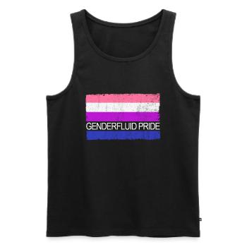 Genderfluid Pride Flag LGBTQ Gender Fluid Flag - Männer Premium Bio Tank Top - Schwarz - Vorne - Michal (187cm)
