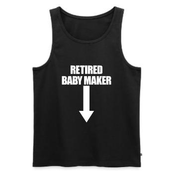 Pensionierter Babyhersteller Arrow Herren Vasektom - Männer Premium Bio Tank Top - Schwarz - Vorne - Michal (187cm)