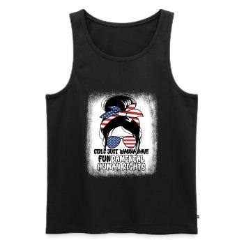 M�dchen wollen nur grundlegende Menschenrechte hab - Männer Premium Bio Tank Top - Schwarz - Vorne - Michal (187cm)
