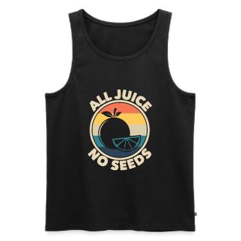 Alle Saft ohne Samen Retro -Vasektomiegeschenk f�r - Männer Premium Bio Tank Top - Schwarz - Vorne - Michal (187cm)