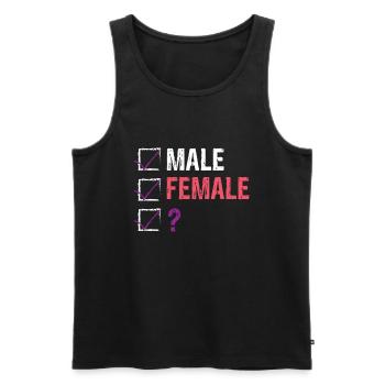 Genderfluid Checkliste LGBTQ Trans Geschlechtsfl�s - Männer Premium Bio Tank Top - Schwarz - Vorne - Michal (187cm)