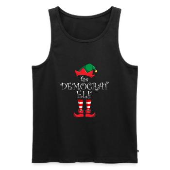 Der Demokrat Elf Family Christmas Party Democrat - Männer Premium Bio Tank Top - Schwarz - Vorne - Michal (187cm)