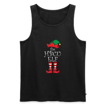 Die HBCU Elf Matching Family Christmas Party HBCU - Männer Premium Bio Tank Top - Schwarz - Vorne - Michal (187cm)