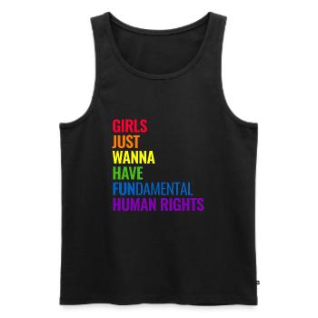 M�dchen wollen nur grundlegende Menschenrechte hab - Männer Premium Bio Tank Top - Schwarz - Vorne - Michal (187cm)