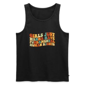 M�dchen wollen nur grundlegende Menschenrechte hab - Männer Premium Bio Tank Top - Schwarz - Vorne - Michal (187cm)