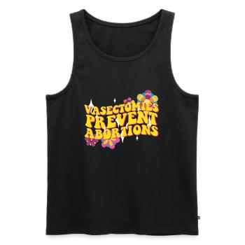 Vasektomien verhindern die Rechte von Abtreibungen - Männer Premium Bio Tank Top - Schwarz - Vorne - Michal (187cm)