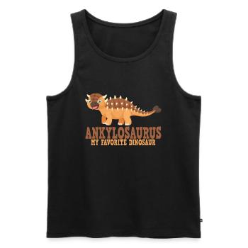 Ankylosaurus mein Lieblingsdinosaurier -Kind Ankyl - Männer Premium Bio Tank Top - Schwarz - Vorne - Michal (187cm)