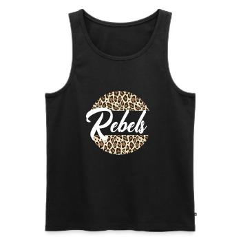 Rebels High School Maskottchen Sportteam Frauen - Männer Premium Bio Tank Top - Schwarz - Vorne - Michal (187cm)