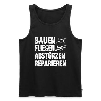 Modellflieger Pilot Modellbau RC Flugzeuge - Männer Premium Bio Tank Top - Schwarz - Vorne - AI Model Male 178 light (178cm)
