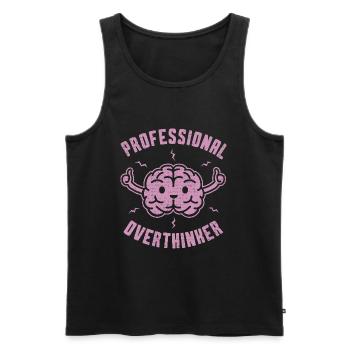 Professional Overthinker - Men's Premium Organic Tank Top - black - Front - Michal (187cm)