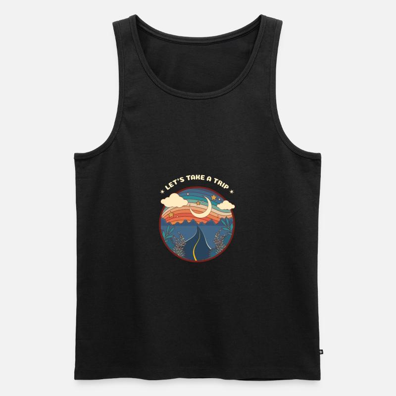 Let's take a trip - Männer Premium Bio Tank Top - Schwarz