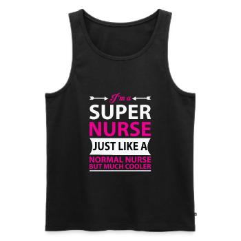 Krankenschwester Nurse Engel Spruch - Männer Premium Bio Tank Top - Schwarz - Vorne - AI Model Male 178 light (178cm)