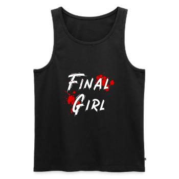 Final Girl Horrorfilm Überlebende - Männer Premium Bio Tank Top - Schwarz - Vorne - AI Model Male 178 light (178cm)