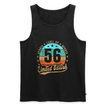 Mise à jour Level Up 56 Ans Édition Limitée Rétro - Débardeur bio Premium Homme - noir - Devant - Michal (187cm)