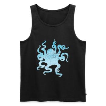 Cuttlefish Marine Biologist Zoo Vintage - Men's Premium Organic Tank Top - black - Front - Michal (187cm)