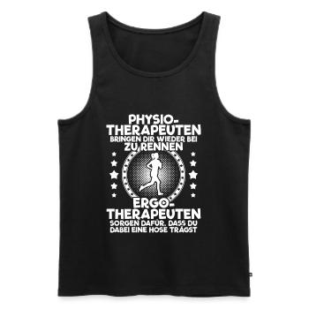 Ergotherapie Ergotherapeut Physiotherapie Geschenk - Männer Premium Bio Tank Top - Schwarz - Vorne - Michal (187cm)