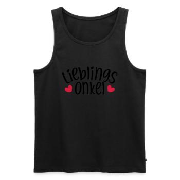Lieblingsonkel Bester Onkel Geschenk Neffe Nichte - Männer Premium Bio Tank Top - Schwarz - Vorne - Michal (187cm)