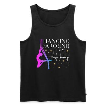 Aerialistinnen Aerial Yoga - Männer Premium Bio Tank Top - Schwarz - Vorne - Michal (187cm)