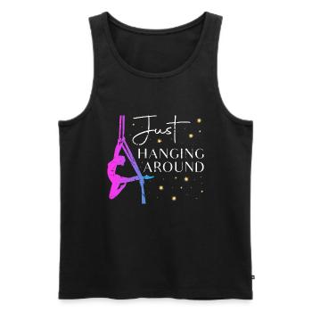 Just Hanging Around Aerial Silk Dancer - Männer Premium Bio Tank Top - Schwarz - Vorne - Michal (187cm)