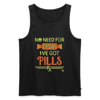 Pharmacie Halloween - Débardeur bio Premium Homme - noir - Devant - Michal (187cm)