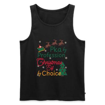 PKA Noël Noël Elfe - Débardeur bio Premium Homme - noir - Devant - Michal (187cm)