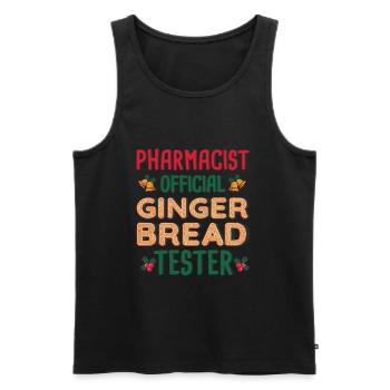 Pharmacist Xmas Lebkuchen Tester Weihnachten - Männer Premium Bio Tank Top - Schwarz - Vorne - Michal (187cm)