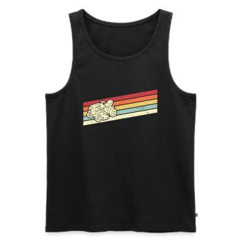 Rasenmäher Rasentraktor Aufsitzmäher Rasen mähen - Männer Premium Bio Tank Top - Schwarz - Vorne - AI Model Male 178 light (178cm)