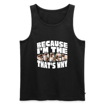 Because I'm The Baseball Coach That's Why - Men's Premium Organic Tank Top - black - Front - AI Model Male 178 light (178cm)