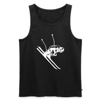 Skifahrer, Skifahren - Männer Premium Bio Tank Top - Schwarz - Vorne - AI Model Male 178 light (178cm)