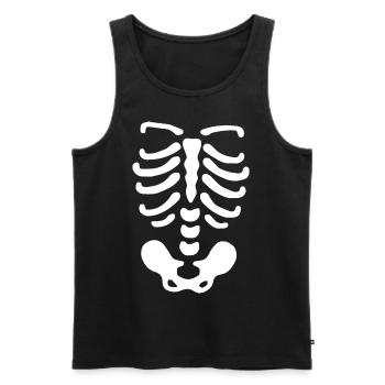 Skelett - Männer Premium Bio Tank Top - Schwarz - Vorne - AI Model Male 178 light (178cm)